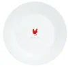 Assiette plate motif poule x4