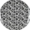 Assiette plate porcelaine motif feuillage noir blanc Ø24xH2,3cm