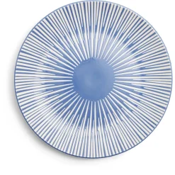 Assiette plate Rio faïence bleue et blanche Ø27cm