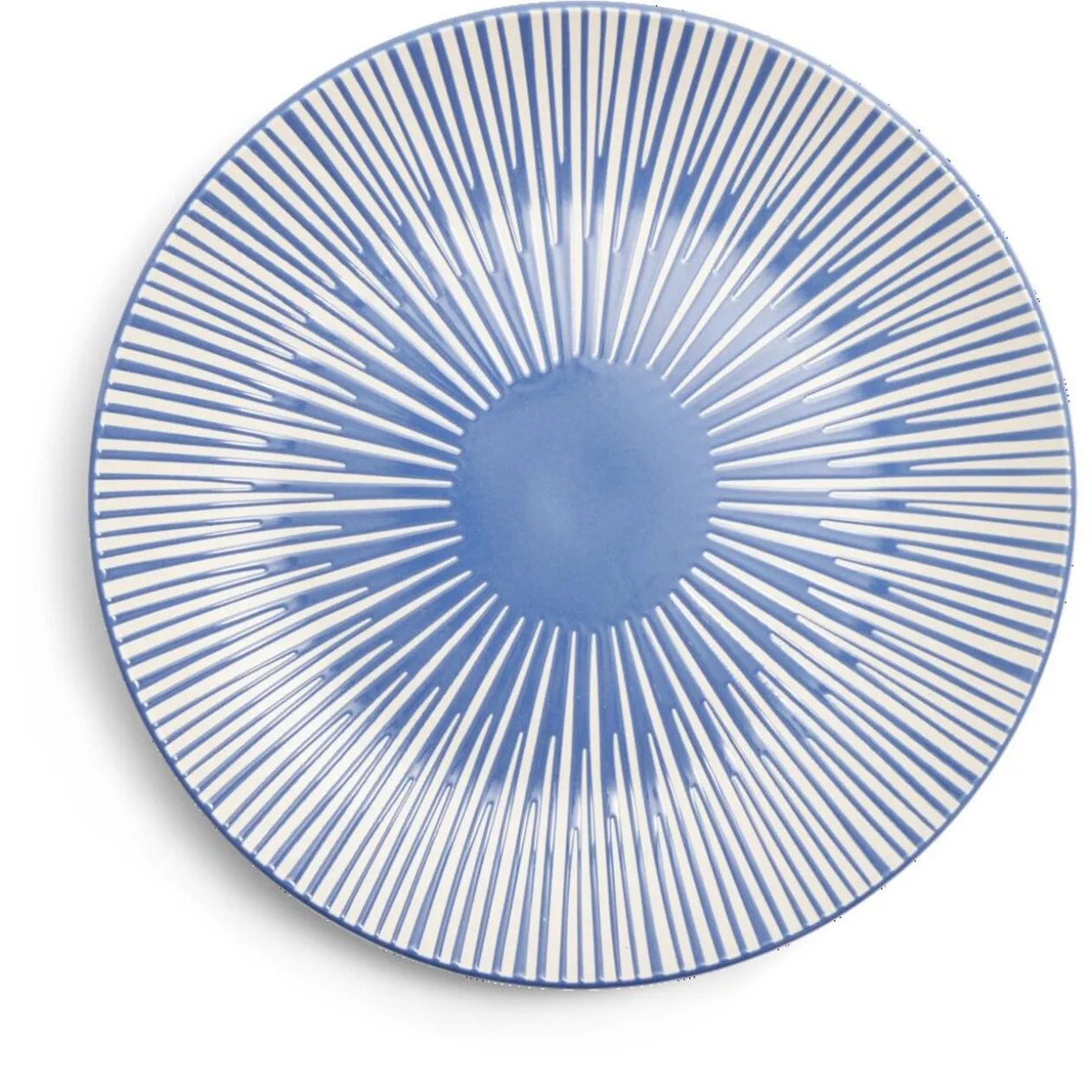 Assiette plate Rio faïence bleue et blanche Ø27cm
