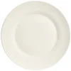 Assiette plate ronde blanche