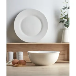 Assiette plate ronde blanche