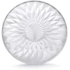 Assiette plate ronde fleur géométrique verre transparent
