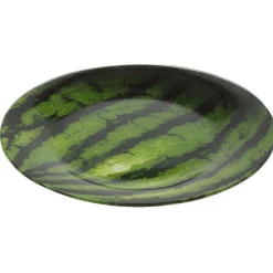 Assiette plate ronde imprimée pastèque