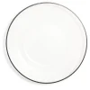 Assiette plate ronde liseré noir verre transparent Ø26cm