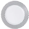 Assiette plate ronde Luminarc blanche triangle noir Palerme