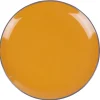 Assiette plate ronde orange et violet