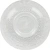 Assiette plate transparente ciselée