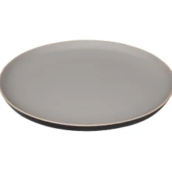 Assiette plate Zenco bicolore gris et taupe