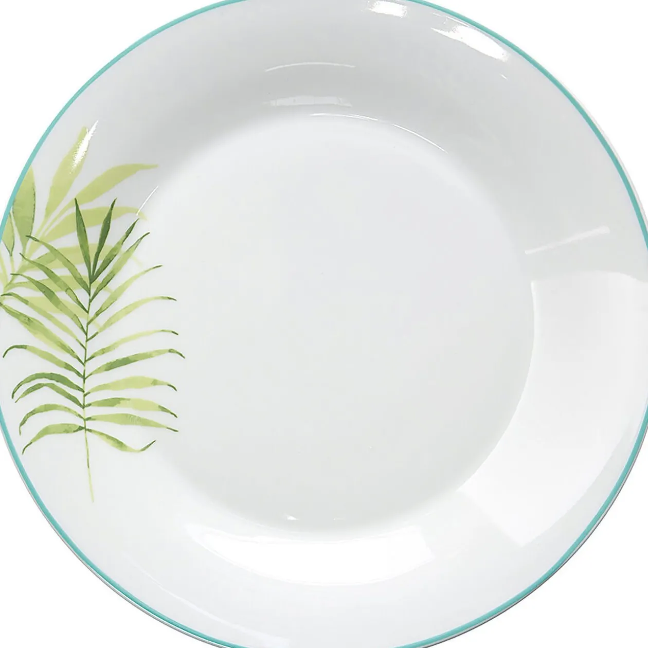 Assiette porcelaine motif jungle