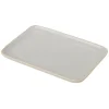 Assiette rectangulaire faïence gris 28,5x19,5cm