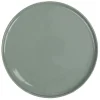 Assiette ronde plate Nordic porcelaine vert