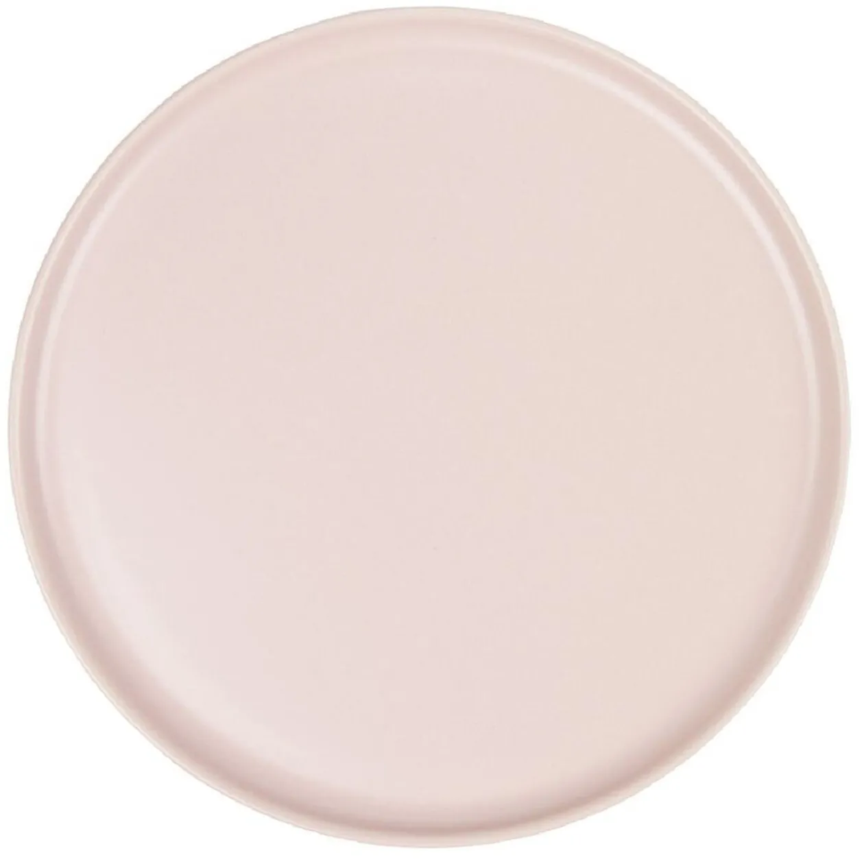 Assiette ronde plate Nordic porcelaine rose