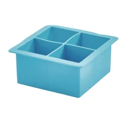 Bac à glaçons XXL 4 compartiments silicone bleu