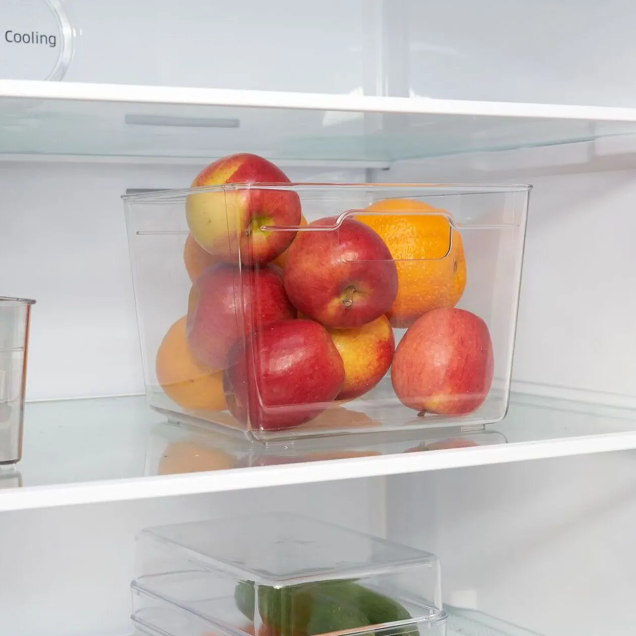 Bac de rangement carré transparent pour frigo 5,5L