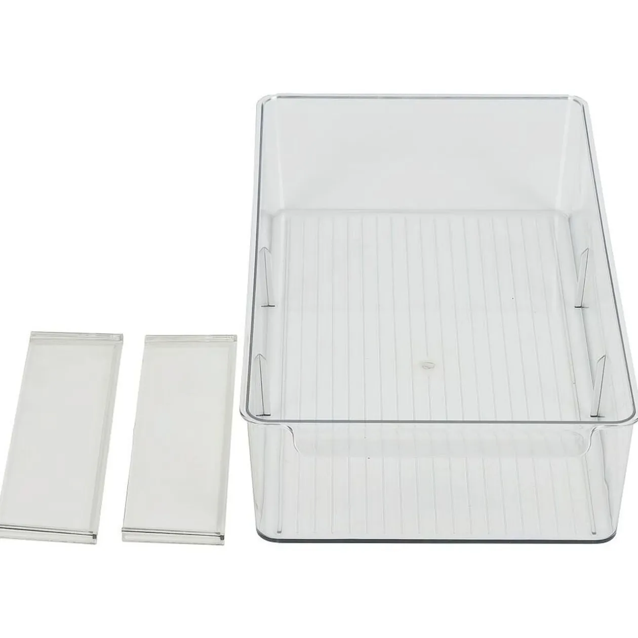 Bac de rangement transparent pour frigo L.36,5x20,5xH8,1cm