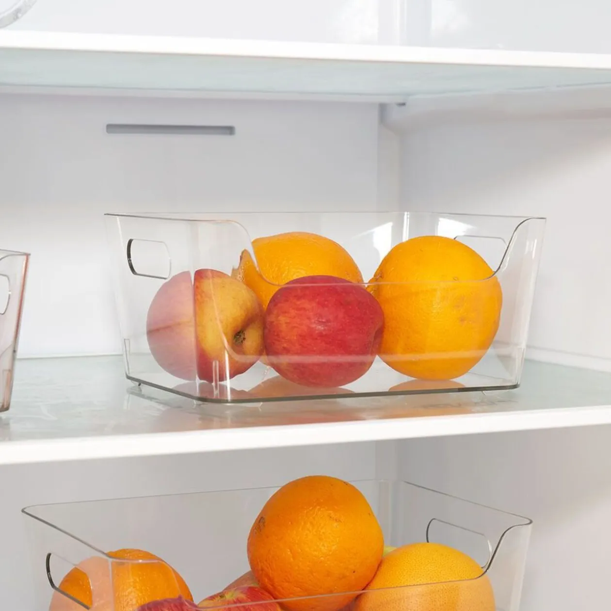 Bac rangement frigo 3,5L plastique transparent 22,4x17,3xH10cm