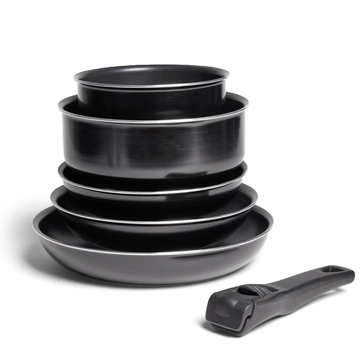 Batterie de cuisine 6 pièces aluminium noir