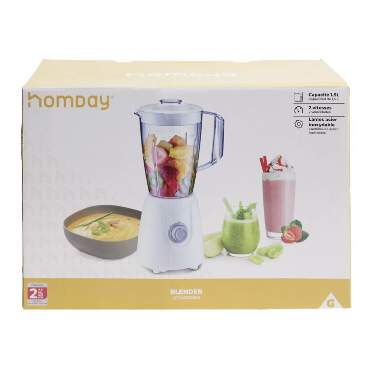 Blender électrique Homday 1,5 L