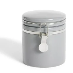 Bocal en céramique avec clip en métal Ø10xH13cm