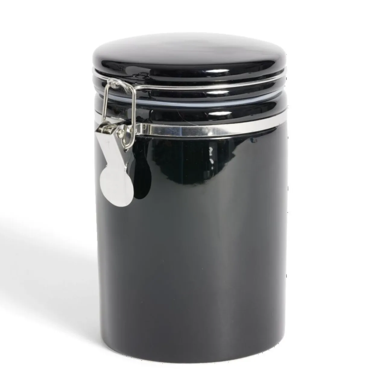 Bocal en céramique avec clip en métal Ø10xH16,5cm