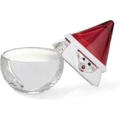 Bocal en verre avec couvercle design Père Noël