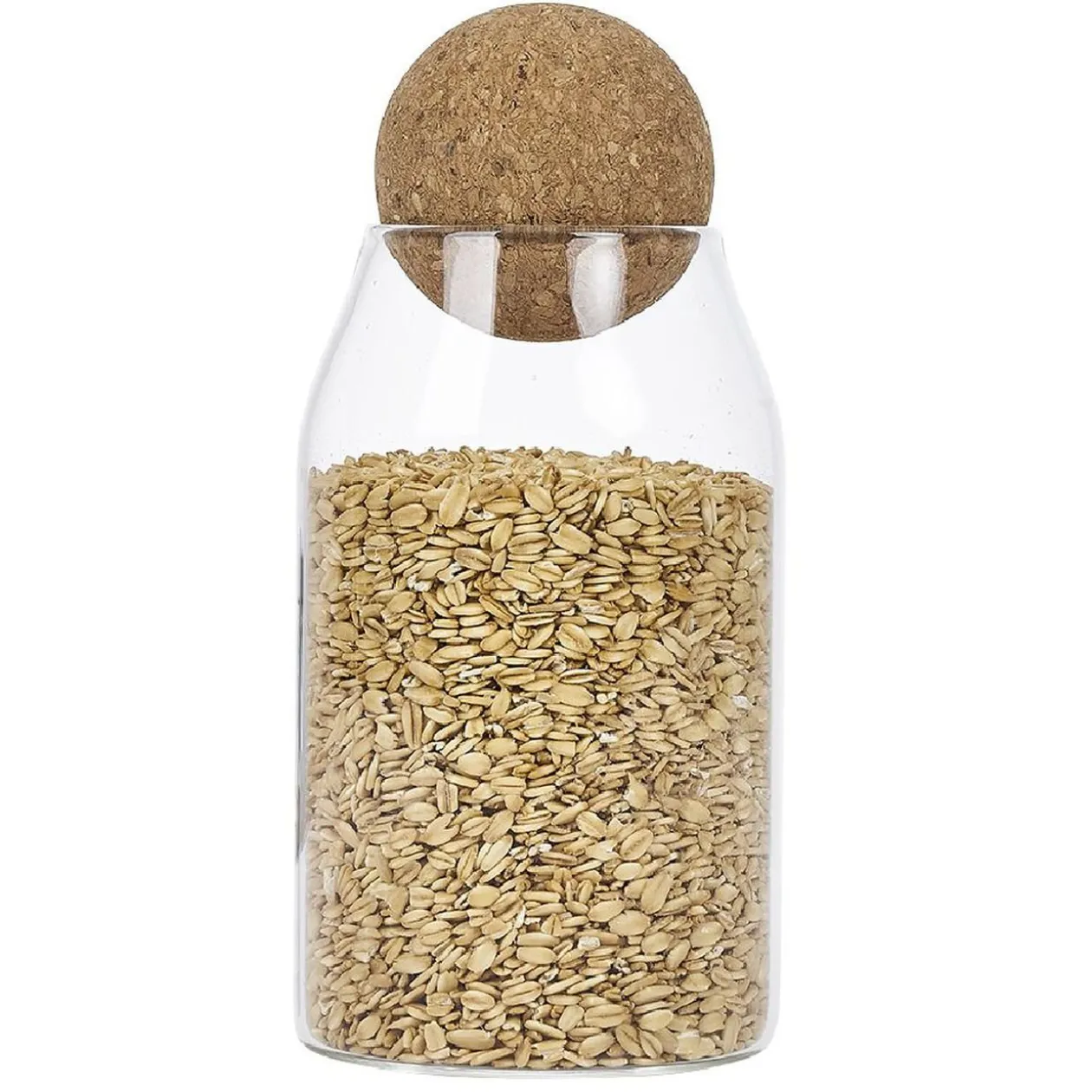 Bocal en verre avec couvercle en liège70 cl