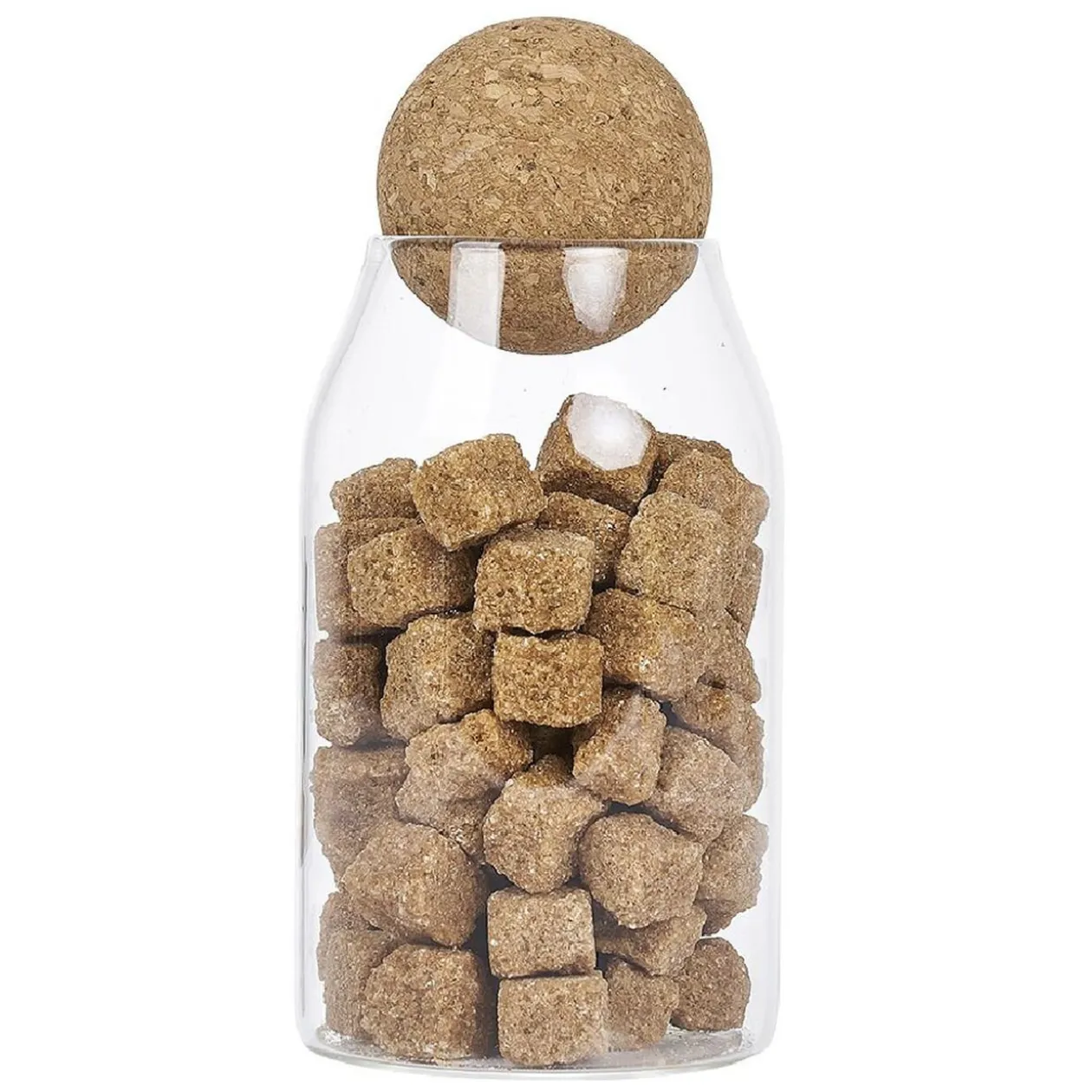 Bocal en verre avec couvercle en liège70 cl