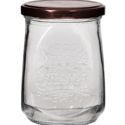 Bocal hermétique transparent vintage petit modèle