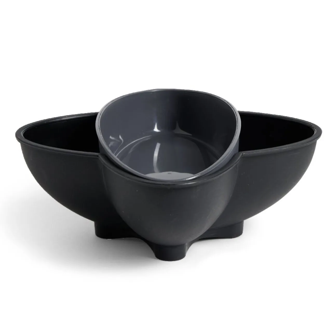 Bol apéritif avec poubelle gris