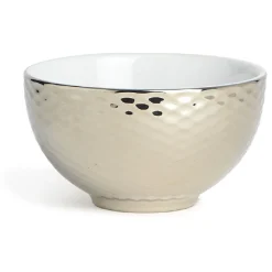 Bol céramique argenté, Ø 11 cm, 2 modèles