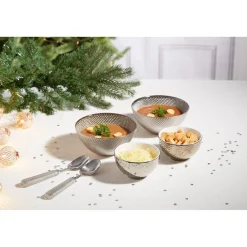 Bol céramique argenté, Ø 11 cm, 2 modèles