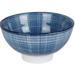 Bol céramique décor relief bleu