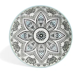 Bol décor oriental porcelaine Ø23xH4cm