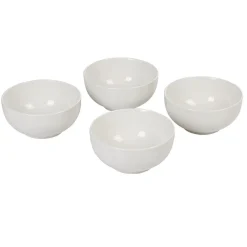 Bol en céramique uni blanc x4