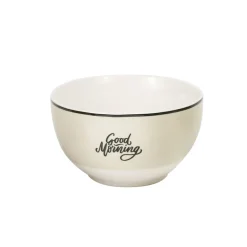 Bol en porcelaine vert avec inscription "Good Morning"