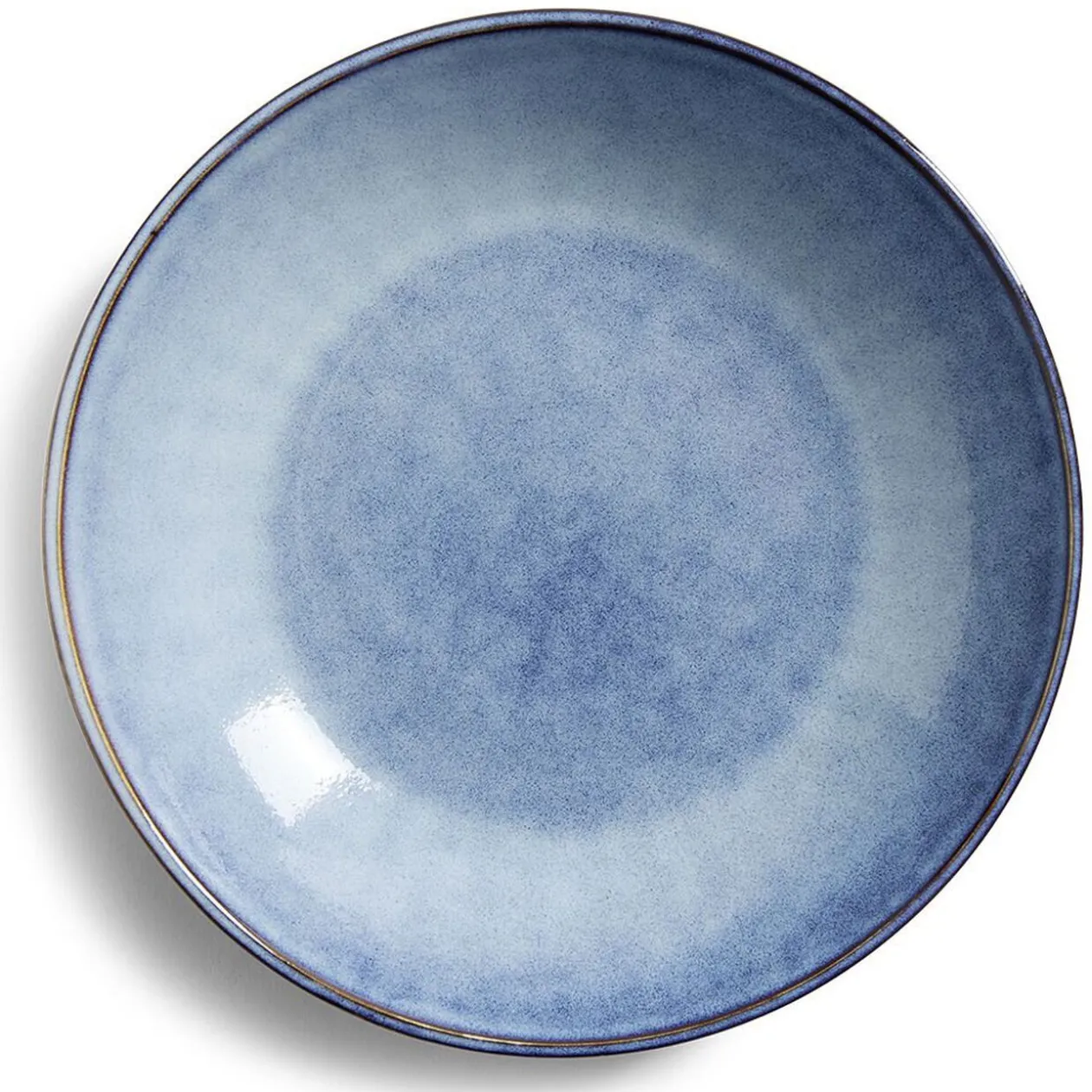 Bol grès bleu Ø21,5xH5,5cm