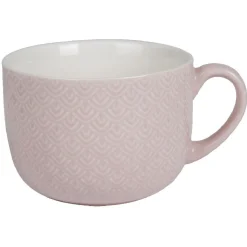 Bol jumbo motifs rose blanc