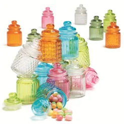 Bonbonnière colorée en verre