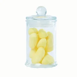 Bonbonnière transparente avec couvercle verre 15 cl x5