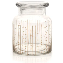 Bonbonnière transparente motifs cuivre