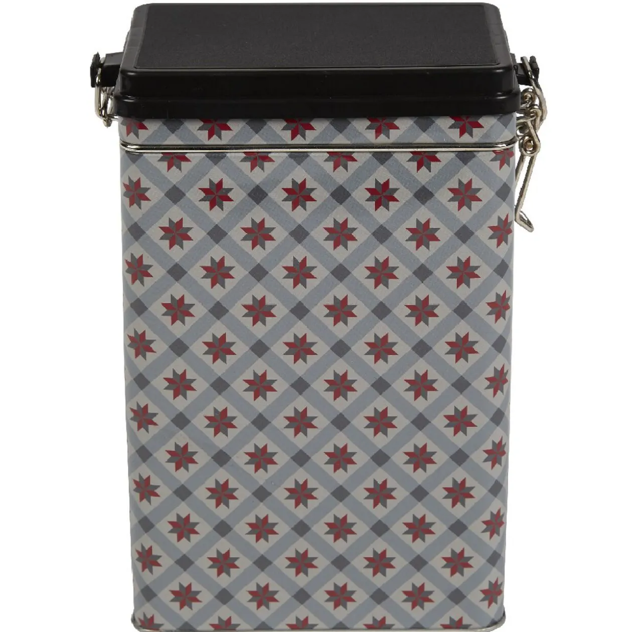 Boîte à biscuits en métal déco rouge vert