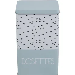 Boîte à café rectangulaire vert d'eau blanc et noir