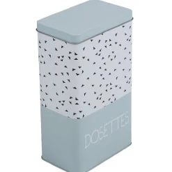 Boîte à café rectangulaire vert d'eau blanc et noir