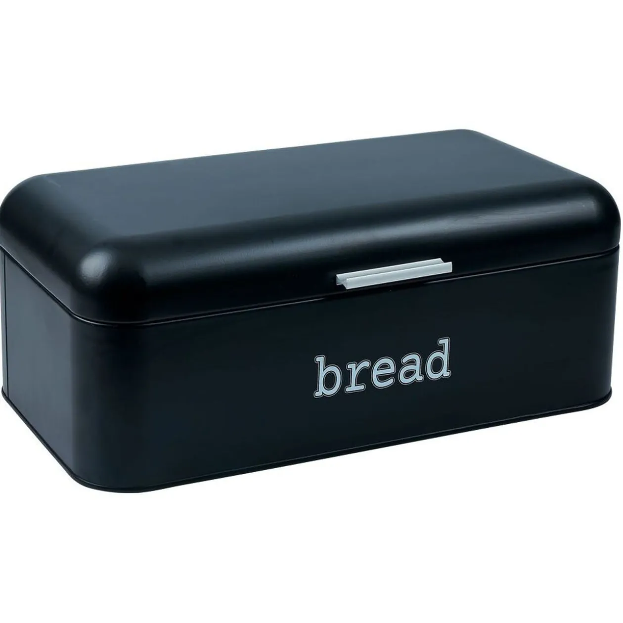 Boîte à pain en métal noir 23x42x16,5cm