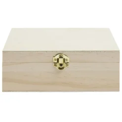 Boîte à thé en bois à personnaliser 20xH7x15cm