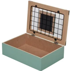 Boîte à thé My little garden en bois couvercle aluminium