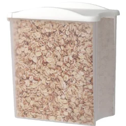 Boîte alimentaire empilable transparente et blanche 1,25 L