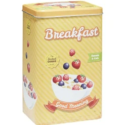 Boîte alimentaire en métal inscription thème cuisine