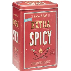 Boîte alimentaire en métal inscription thème cuisine